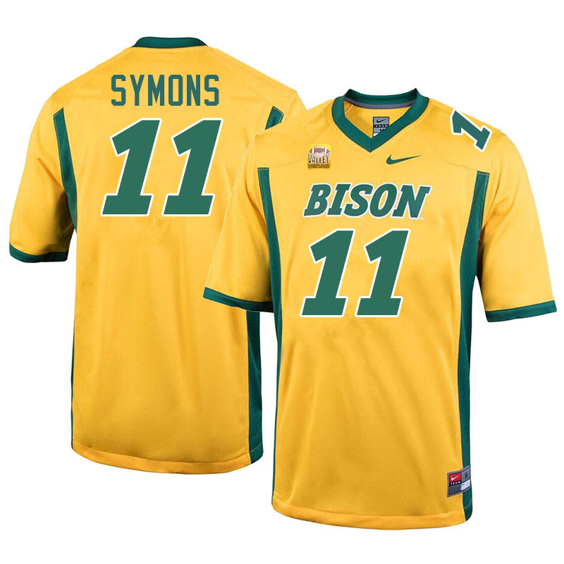 North Dakota State Bison #11 Chance Symons College Football Jerseys Stitched-Yellow